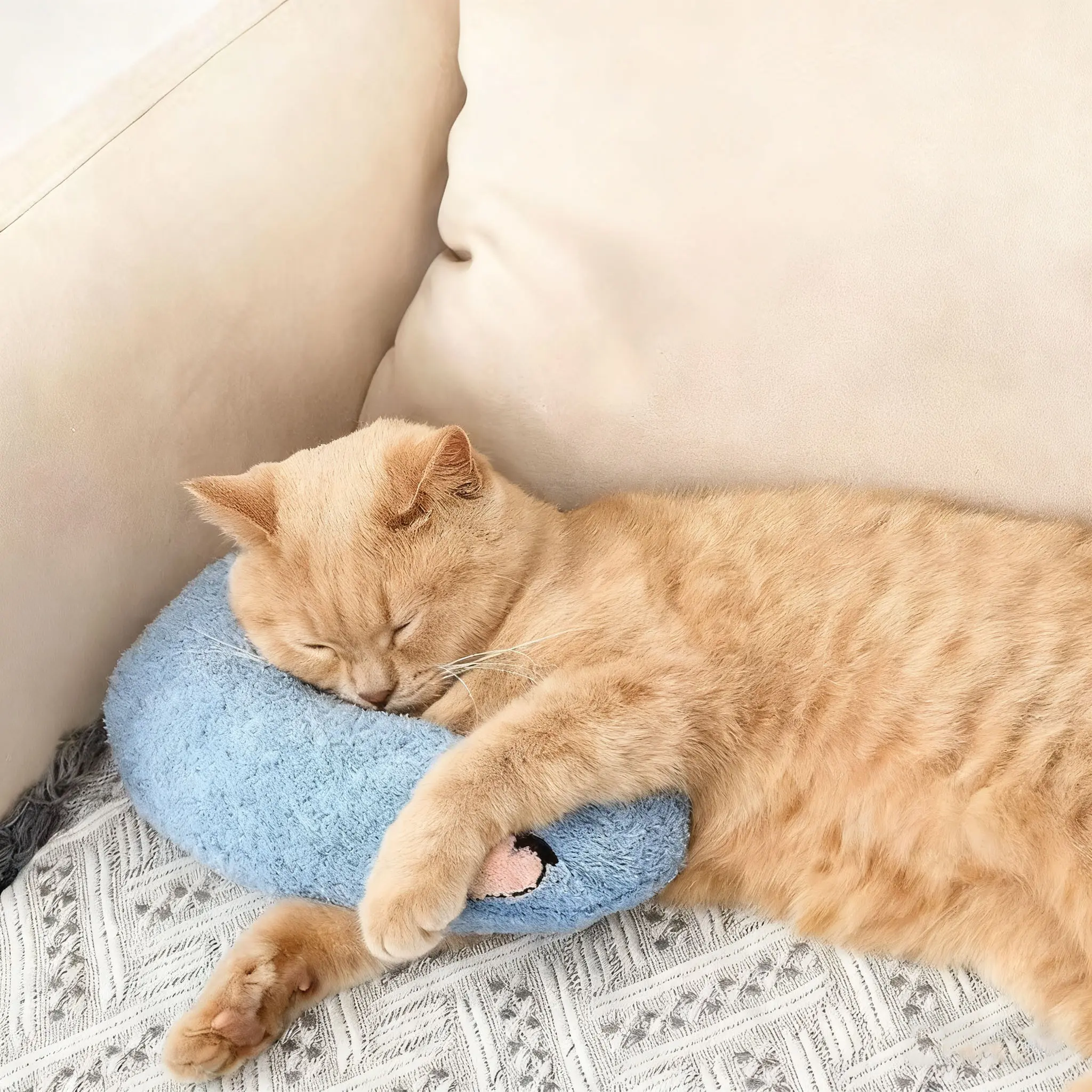 Cat Toy Pillow Soft Comfortable Pet Cushion, Pet Sleeping Pillow, Thick Cotton Anti-Bite, Suitable for Kittens, Kitties and Small Dogs