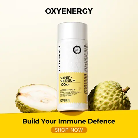 Oxyenergy Edible Organic Selenium Daily Supplement Pack - 200mcg Selenium, Vitamin, Ellagic Acid, Graviola, Essential Minerals, Gluten-Free, Sugar Free, Vegan, Immune Support, Antioxidant Defense, High Absorption, Unflavored, 90 Tablets, Bottle