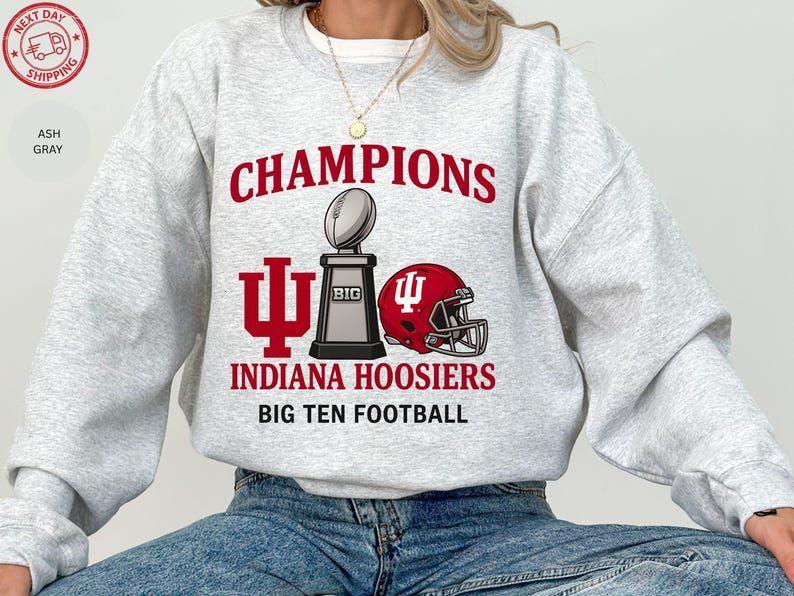 Indiana Hoosiers Champions Sweater, Big Ten Football, Indiana Hoosiers Trophy Sweater, Indiana Football Vintage Champion Shirt,