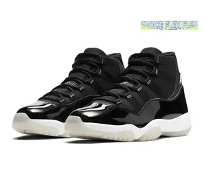 Black Patent Leather High-Top Basketball Sneakers | Classic Retro Spliced Design for Streetwear & Collecting