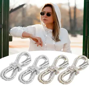 4Pcs Crystal Bling Shoelaces, Rhinestone Glitter Ropes, Fashion Costumes Accessories, Suitable for Hoodies, Shorts, Sweatpants, Dresses, Shoes Footwear Bedroom