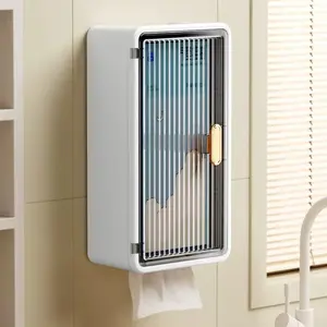 Wall-Mounted Toilet Paper Holder, Waterproof Large Storage Box, No-Drill Design, Ideal for Bathroom Organization, Bathroom Organizer, Bathroom Accessory