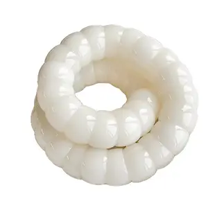 Milky Jelly Chunky Y2K Fidget Bracelet - Stress-Relief White Sensory Bangle for Office Desk & Commute Zen Fidget Stretch Bracelet