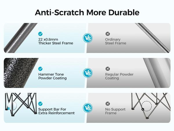 ALPHA CAMP Heavy Duty Canopy Lounge Chair Sunshade Hiking Travel Chair with Cup Holder Camping Equipment