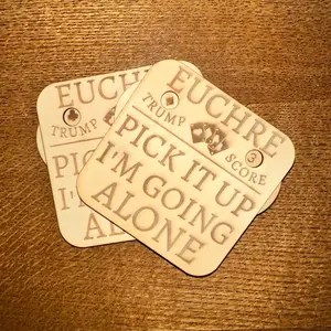 Euchre Master 3000 - The Ultimate Score Keeper and Trump Indicator Wooden Modern