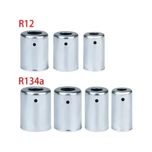 12pcs/lot, #6 #8 #10 #12 A/C Metal Steel Crimp Ferrule Assortment Fitting for Standard / Reduced Barrier Hydraulic Hose Crimper