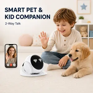 Pet Camera 1080P HD Lens Cat/Dog Camera Robot,Indoor Movable with Auto-Recharge, 2-Way Audio,Blinky Bot with Night Vision,Smart App Control for Cats/Dogs/Baby/Elderly (SD/Cloud Storage)