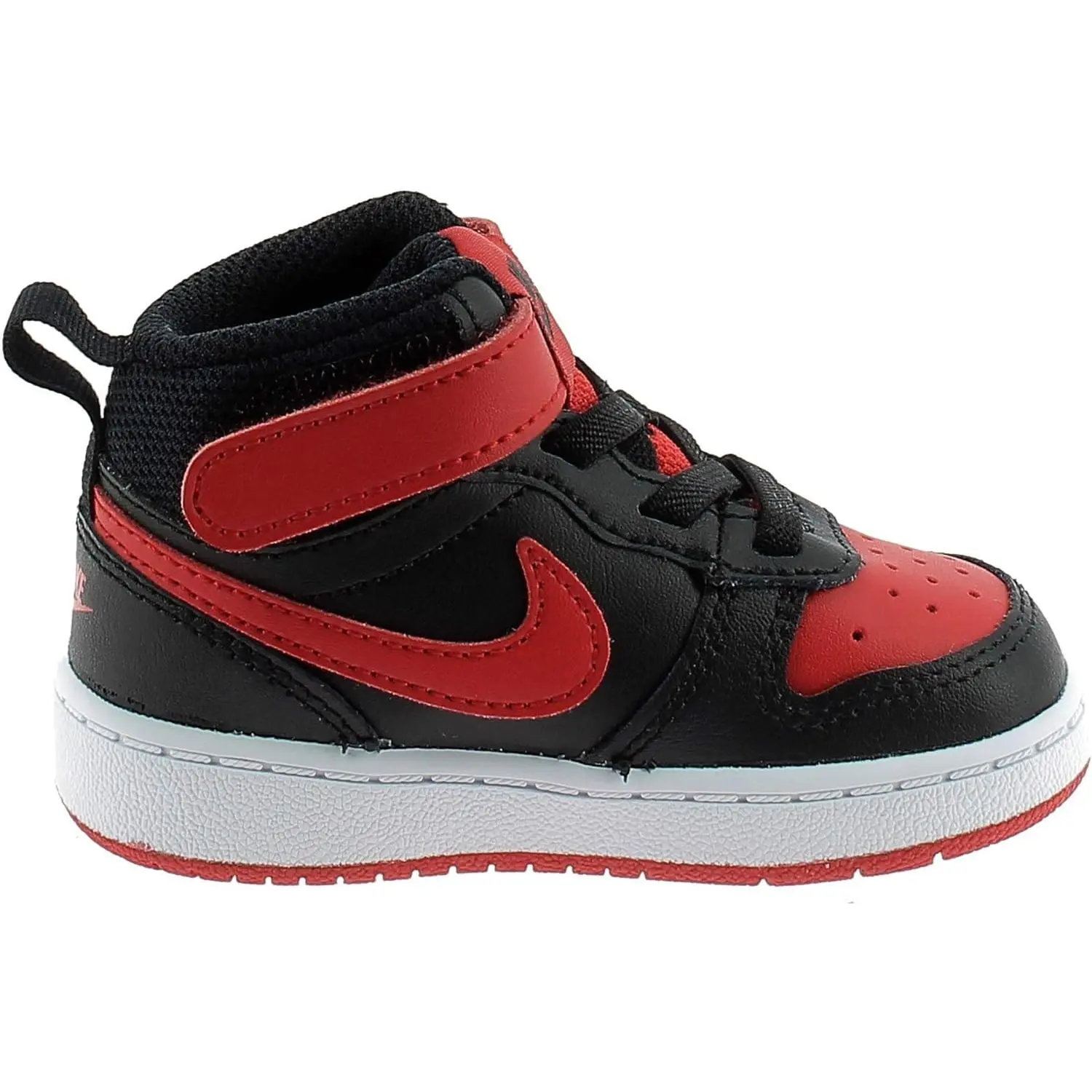 Toddler's Nike Court Borough Mid 2 Blk/University Red-White (CD7784 003)