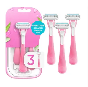 Sensitive Disposable Razors for Women – 3 Pack, Gentle Smooth Shave for Sensitive Skin