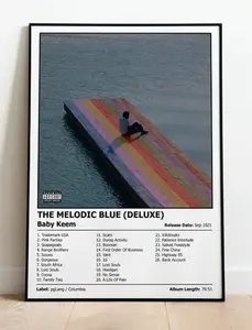 BABY KEEM - The Melodic Blue | Music Album Cover Print Poster | A4, A3, A2 & A1