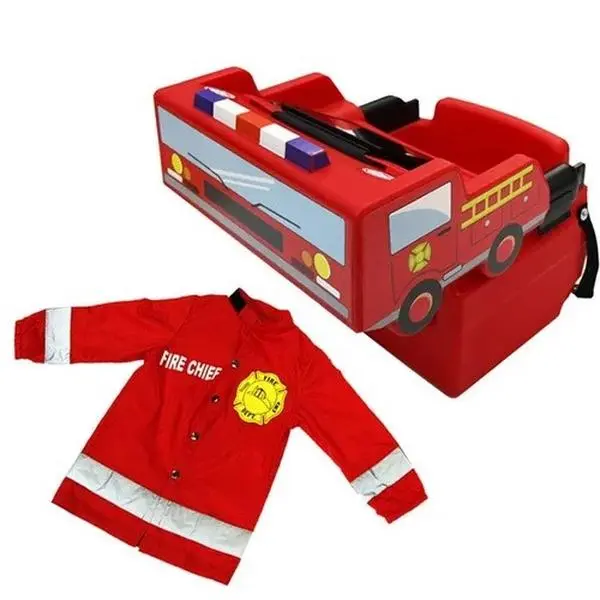 Imagination Booster Seat + Fire Chief Hair Cape | Adjustable Tray Tablet Attachment | USA Made | 2 Year Warranty