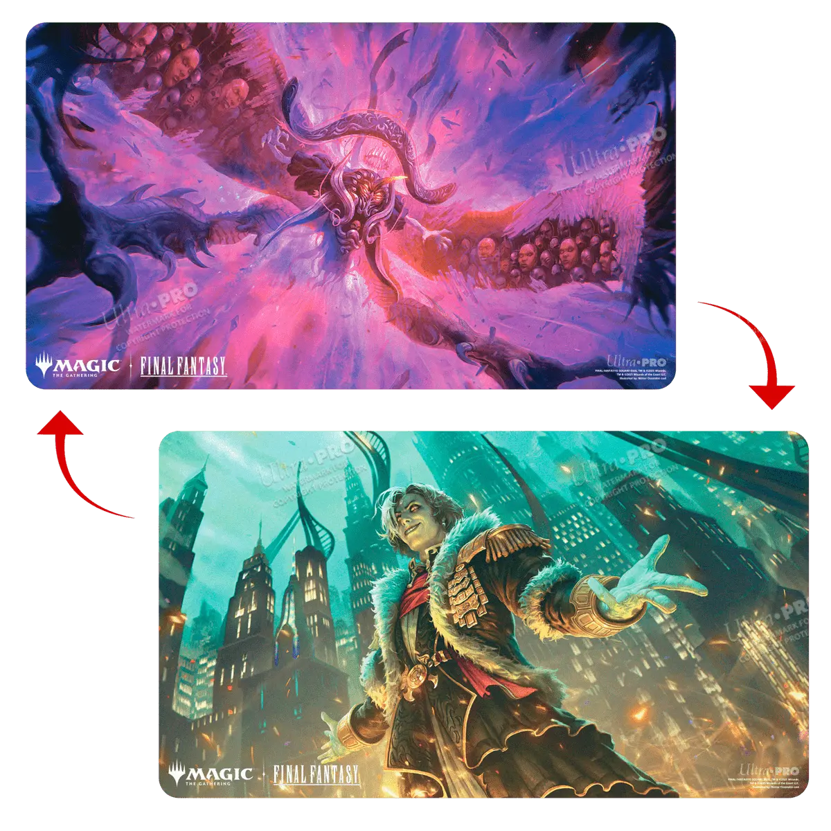 Magic: The Gathering®—FINAL FANTASY™ Emet-Selch, Unsundered / Hades, Sorcerer of Eld Double-Sided Playmat