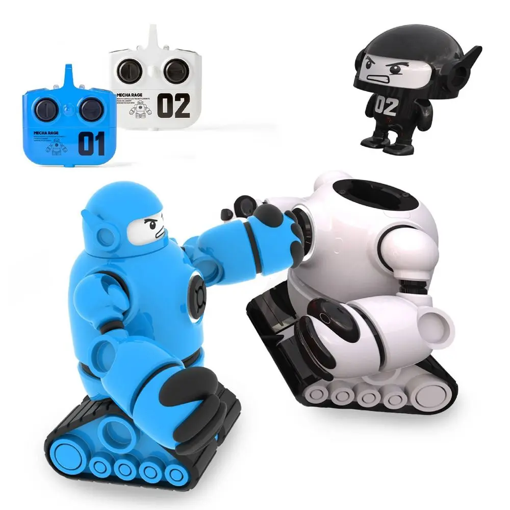 4pc Sharper Image Remote Controlled Mecha Rage Robot Toys Blue & White