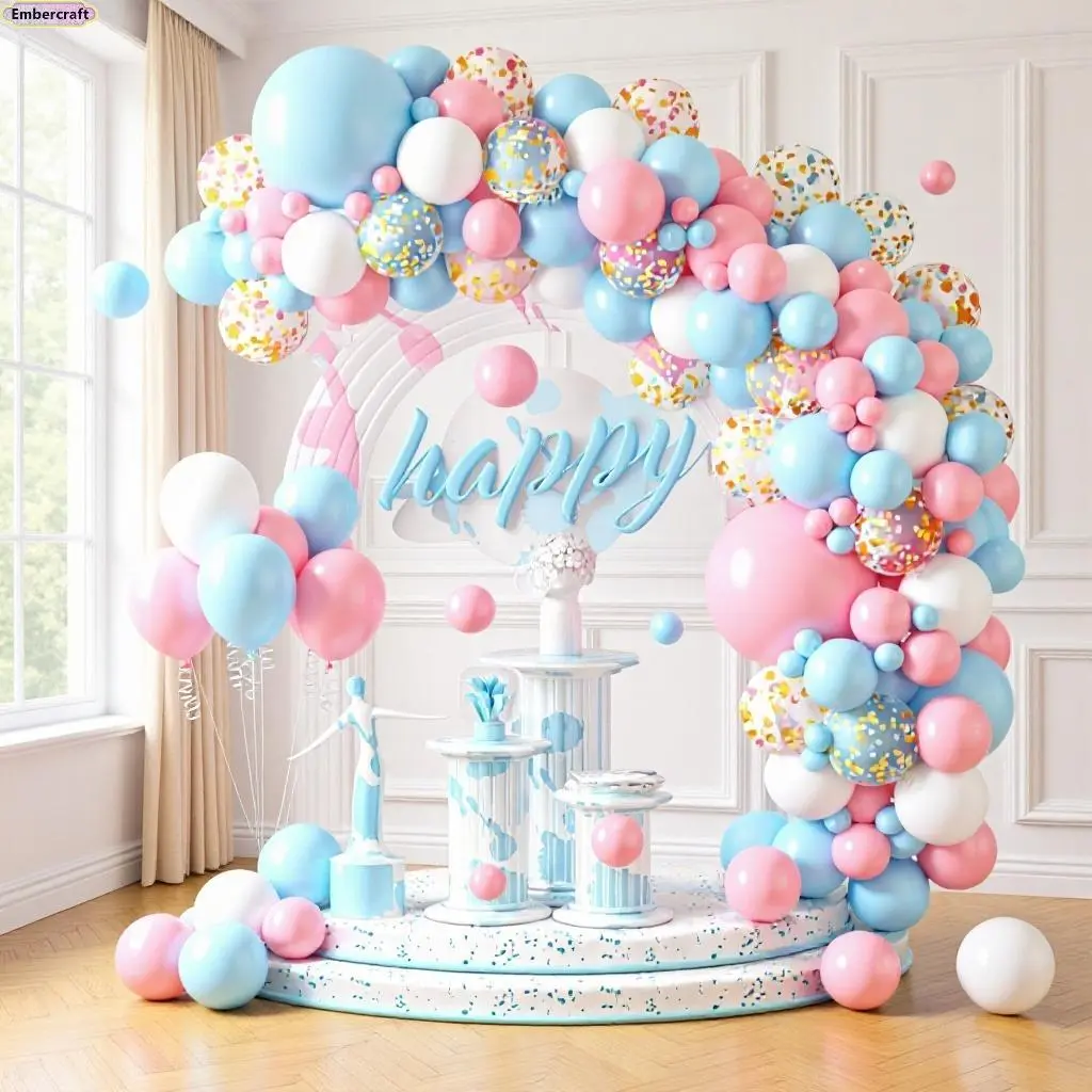 Metallic Latex Balloon Garland Kit, A Complete Set for Easy DIY Arch Chains - Event Decoration for Christmas, Birthday & Weddings, Balloon Chains, Party-Ready, Shiny Finish, Backdrop, Arch Shape, Anniversaries, Durable, Long-Lasting, Holiday, New Year, Re