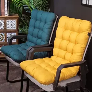 1/2 pcs polyester cushion set, suitable for lounge chairs—comfortable and soft, machine washable, with straps, providing full back support, suitable for garden furniture, outdoor seating, and both indoor and outdoor use