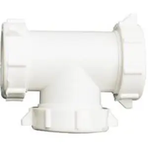 212 MAIN 1-1/2 in PVC Slip Joint 3-Way Tee Drain Fitting, PP20556 (Boating Water Sports Accessory), Three-Way Tee