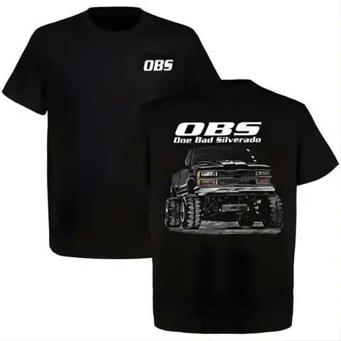[100% Cotton] Chevrolet OBS Silverado "One Bad Silverado" Lifted Truck Graphic T-Shirt graphic tee