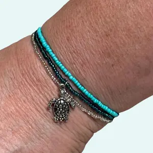 Miniature Bead Bracelets(3) Set w/ Charm