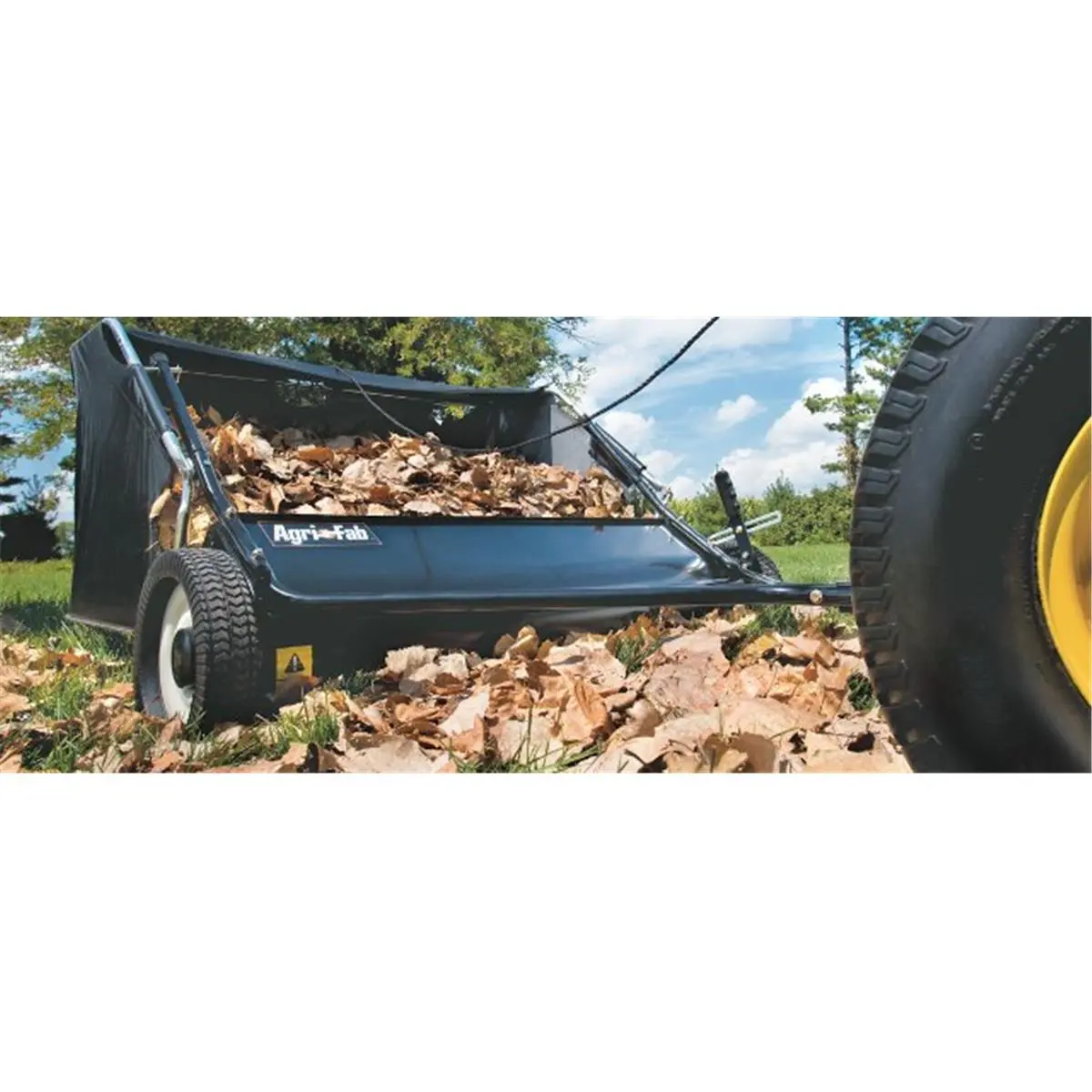 212 MAIN 42 in. Tractor-Towed Lawn Sweeper, Garden Debris Cleanup Tool with Height Adjustment, Large Hopper, Stamped Steel Construction, Strong Brushes, Versatile, 65 lbs, Less Work for Season After Season