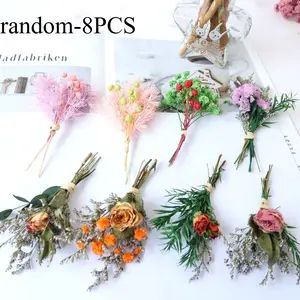 Mini Bouquet Diy Flower Decoration Dried Flower Bouquet Valentine's Day Mother's Day Home Decoration Gifts Weddings Event