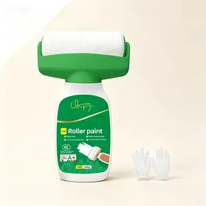 Touch Up Paint Roller Kit, Off White Wall Paint and Ceiling Paint Applicator Tube, Nano Water Based Paint Repair Tool, Quick Home Restoration, No Brush Needed, Reusable Roller Head