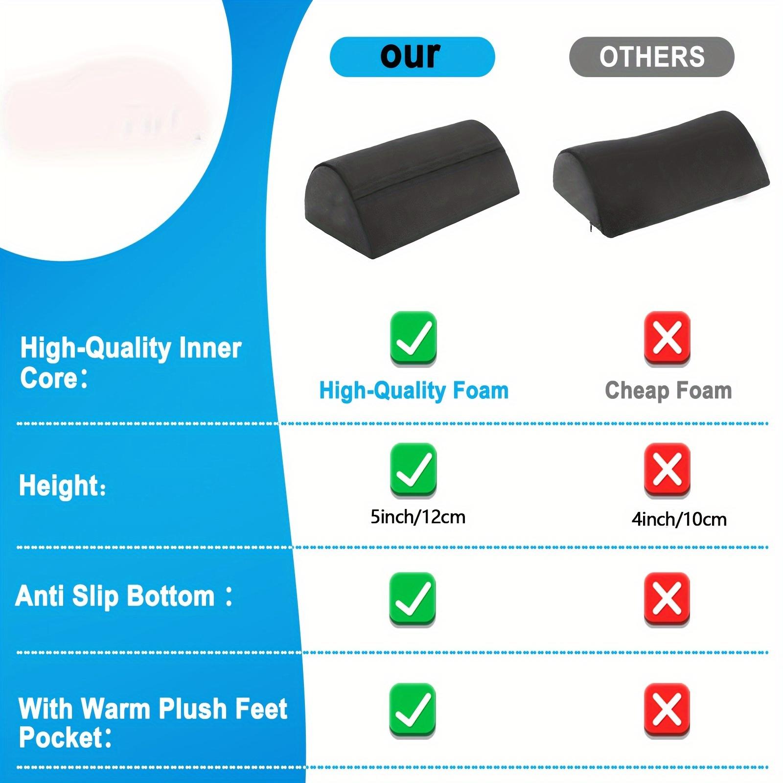 Useful Footrest Under The Desk, Featuring a Warm Plush Foot Pocket, an Ergonomic Adjustable Memory Foam Design, Suitable for Use with Desks And Office Chairs