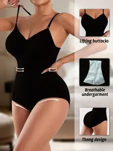 Women's One-Piece Body Shaping Suit, Lift Bust Waist Cinching, Comfortible Breathable Slimming Tank Top Seamless Shapewear Bodysuit
