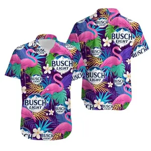 Light Beer Flomingo Unisex Hawaiian Shirt, Busch Light Hawaiian Shirt, Busch Light Beer Hawaiians Shirt, Busch Light Fan Gift, Busch Light Merch, Gift For Him, Gift For her
