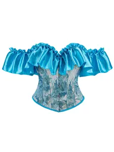 Women's Floral Print Shapewear Tops, Crisscross Halter Tummy Control Shapewear, Elegant Lace Up Shapewear Top for Party Holiday Vacation, Fashion Women's Shapewear for Daily Wear, Lady