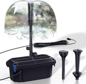 Biling Pond Filter with Water Pump, Pond Filter Box with Pump for Outdoor Ponds, Pond Fountain Kit for Garden Water Tank Waterfall