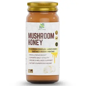 Herb To Body Mushroom Honey | Multifloral Honey | Wildcrafted | 16oz Flavor Sweet