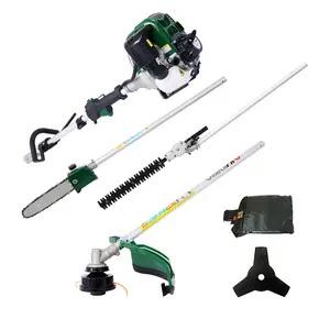 Hardware 4 in 1 Multi-Functional Trimming Tool, 31CC 4-Cycle Garden Tool System with Gas Pole Saw, Hedge Trimmer, Grass Trimmer, and Brush Cutter EPA Compliant
