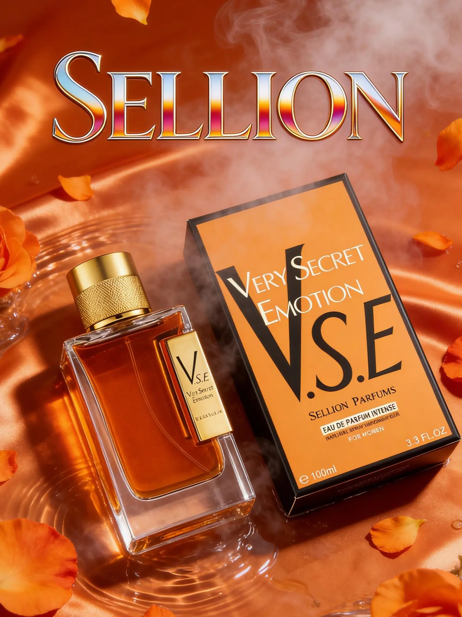 SELLION Very Secret Emotion Intense Premium Long-Lasting Women's Eau de Parfum - Aromatic, Fruity, Elegant, Flowers, Oriental Floral Scent with Vibrant Rose & Choco Musk (Single Item, Fragrance Women's Fragrance Core), Aromatic Women's Fragrance