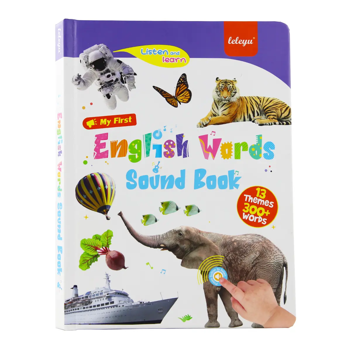 Kids Interactive English Talking Electronic Sound Book for Toddlers - 300+ Words, 13 Themes, Word Game, Preschool Learning Educational Language Tool, Ideal Toddler Gift