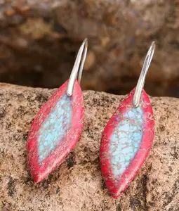 Crimson Sky Jasper Drop Earrings