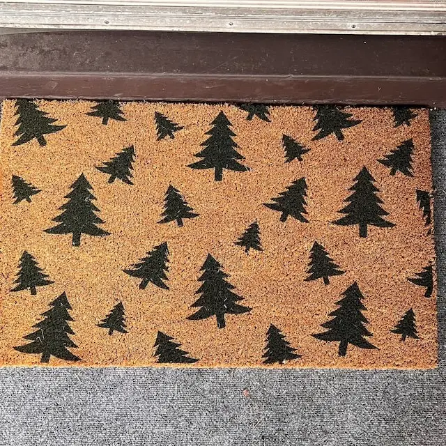Doormat Christmas Tree Pattern - Winter Doormat |- Welcome Mat - Cute Christmas Door Mat - Winter Holiday Decor Gift - Home Doormat