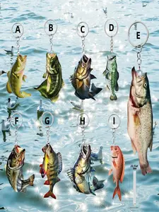 Fish Shaped Keychain, Cute Fishing Themed Keychain for Men & Women, Durable & Lightweight Keychain for Outdoor Enthusiasts & Gift Giving