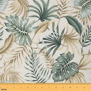 Palm Leaf Upholstery Fabric for Chairs,3 Yards,Tropical Palm Banana Leaves Fabric by The Yard,Summer Beach Plants Fabric for DIY Projects