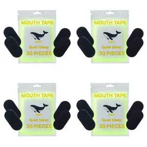 Mouth Tape for sleeping,1/2/4 month supply, mouth tape,black,gentle,adhesion & 30/60/120 Strips, sports accessories,Anti Snoring Sticker,Snoring Relief Sticker for better sleep Cotton Healthcare sleep tape
