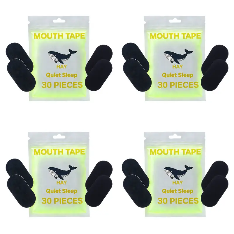 Mouth Tape for sleeping,1/2/4 month supply, mouth tape,black,gentle,adhesion & 30/60/120 Strips, sports accessories,Anti Snoring Sticker,Snoring Relief Sticker for better sleep Cotton Healthcare sleep tape
