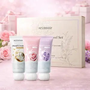 Luxury Hand Cream Gift Box, Coconut Milk Rose Lavender, Deep Moisturizing Non-Greasy, Valentine's Day Gift, Essential Skin Care
