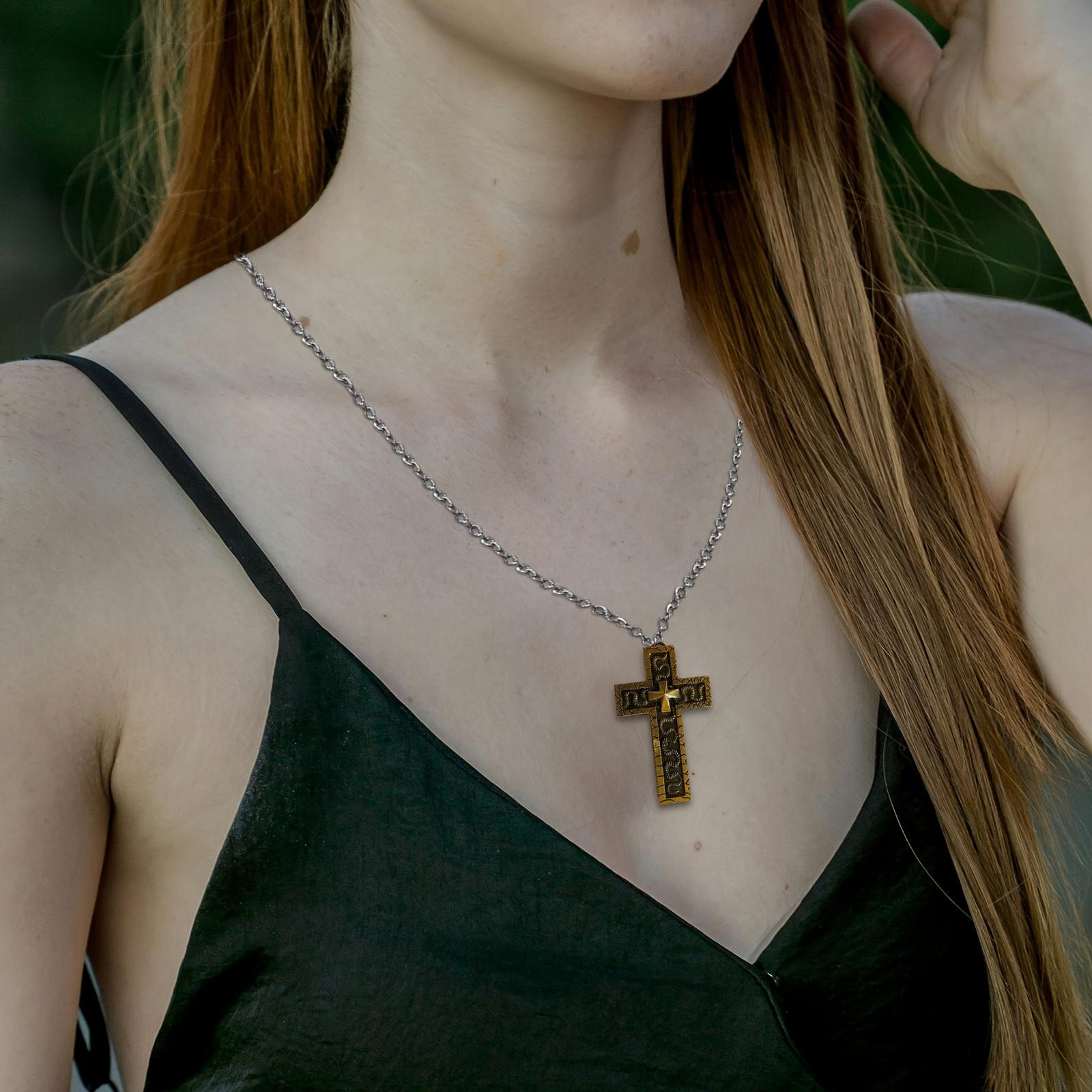 Squid Game Hidden Grid Pendant Necklace – 3D Printed Retro Cross, Handcrafted Unisex Jewelry, Christmas Valentine's Gift for Daily Wear