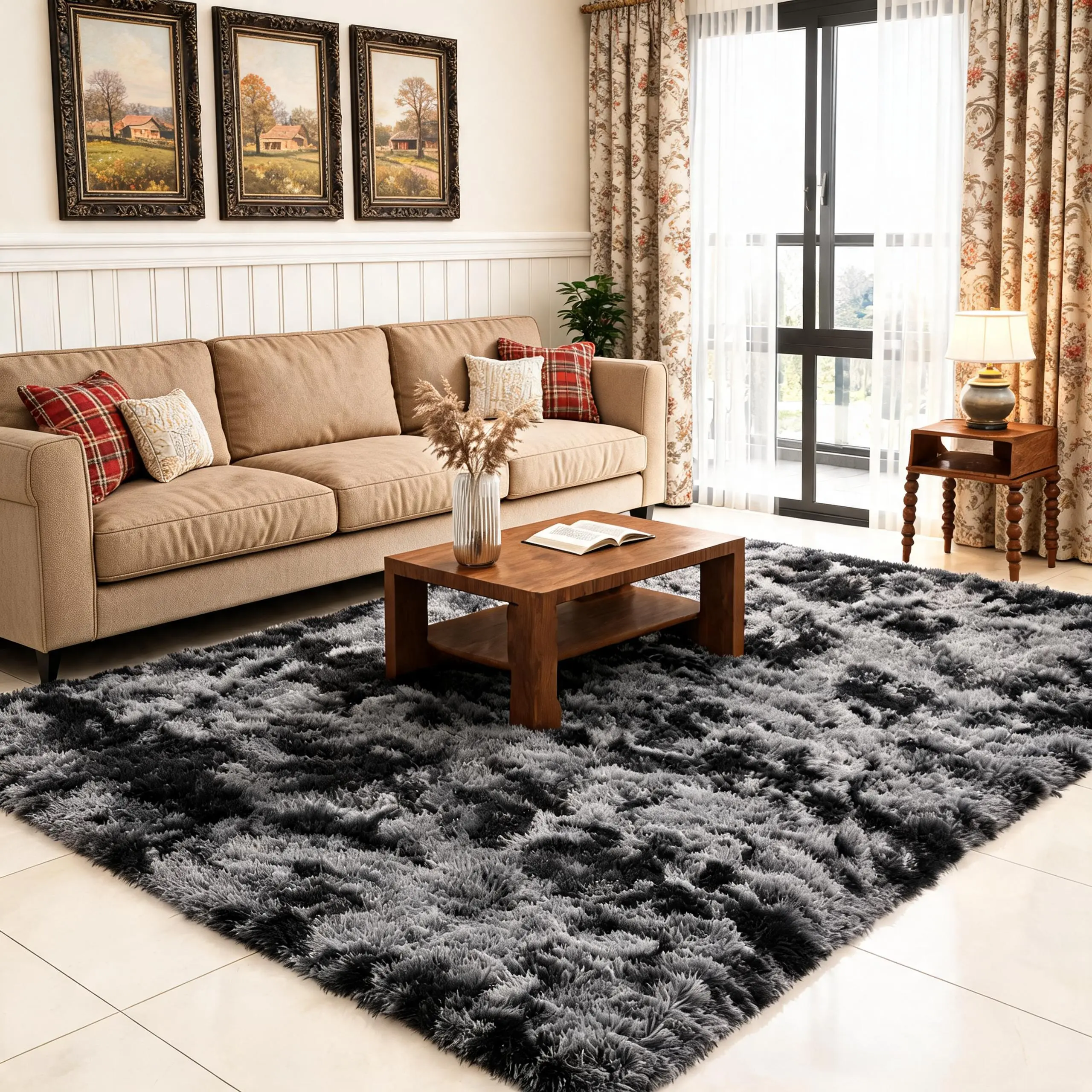 Fluffy Shag Rug, Super Soft Plush Area Rug, Modern Abstract Carpet for Living Room, Bedroom & Home Decor style nordic softrugs barbies dreamhouse
