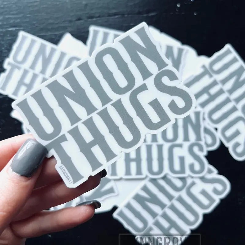 Union Thugs Sticker, Electrician, Electrical, Construction Skeleton Decal, Hard Hat Sticker, Blue Collars Stickers, Journeyman, Sparks