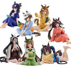 Uma Musume Pretty Derby Anime Figure Relax Time Series PVC Action Figure Collectible Model Statue Desktop Ornament Home Decor Gift Birthday Holiday Anime Fans Kids Adults Collectors Kawaii Game Character Figure High Quality Display Toy