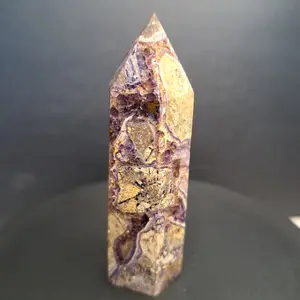 Purple Brecciated Jasper Tower - 3.25 Inches  2.94oz (83.5g)