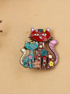 Cute Cat Design Brooch, Fashionable Clothes Accessories for Women & Men, Trendy All-Match & Exquisite Brooch for Birthday Gift