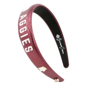 Texas A&M Maroon Thin Embroidered Headband