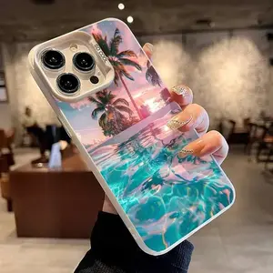 Azure Sea and Blue Sky Pattern Phone Case for iPhone17 15 16 14 Pro Max 13 12 11 XR XS Plus Shockproof Anti-Scratch Durable PC Back Protection Cover Cellphone Protective Smartphone Casing