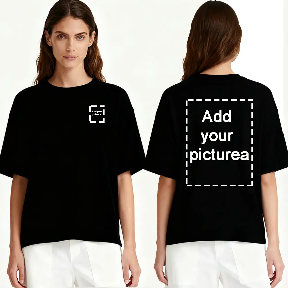 Soft & Comfy Custom T-Shirts: Unisex Short Sleeve, 240g Cotton Black & White Essentials, Vivid Photo Prints – Perfect Gift for Him & Her